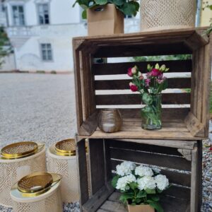 Baumscheiben / Holzkisten