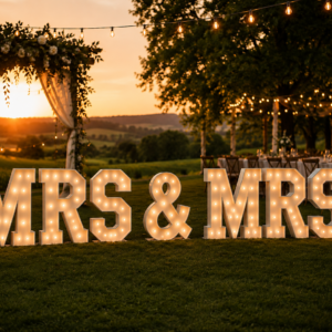 MRS & MRS Leuchtbuchstaben